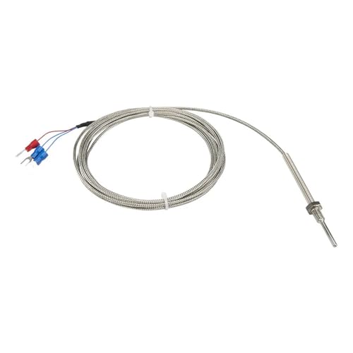 Sensor de temperatura RTD PT100 con cable de detección de metal y sonda flexible M6 x 1