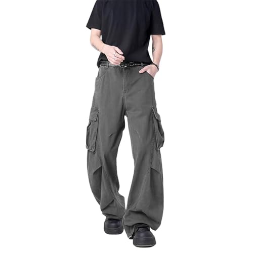 Men's Pants American Summer High-Street Sport Workwear Loose Casual Trouser for Men