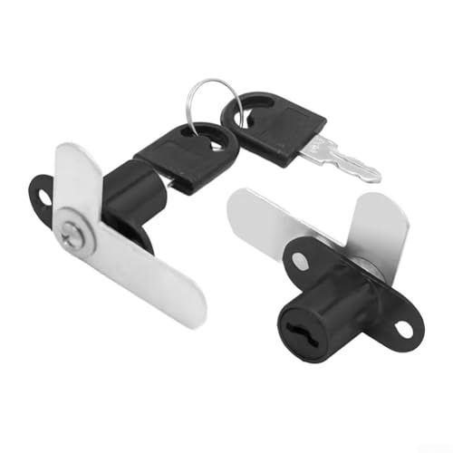 Sistema de bloqueo resistente con cerradura de puerta doble de 1619 mm diseñada para armarios de hogar y oficina (19 mm, negro)