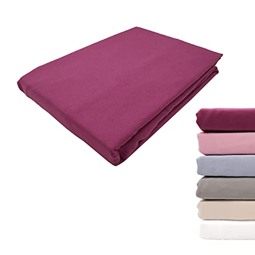 HTE Sábana Encimera 160 x 260cm, 50% Algodón 50% Poliéster para Cama 90 Super Suave (Púrpura, Cama 90) Cover