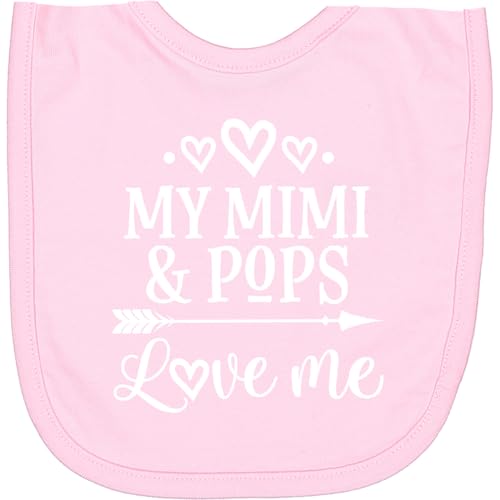 inktastic Mimi and Pops Love Me Granddaughter Newborn Bib