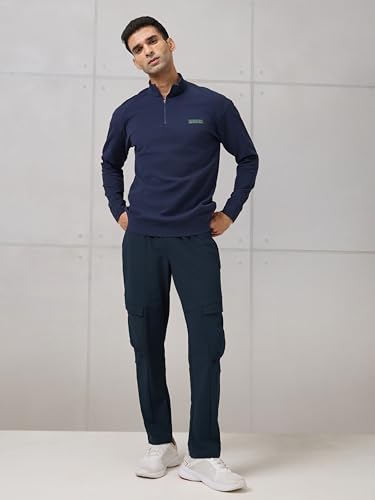 Image of TECHNOSPORT Men's Regular Fit Active Out Cargo Track Pants with UPF50+, Quick Dry for Gym, Sports & Regular Use