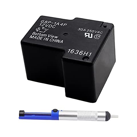 Tnuocke G8P-1A4P-12VDC 30A 250VAC Fully-Sealed PCB Relay for PC Board or Panel-Mounted, Solve F01 Code Problem of Dryer, with Soldering Sucker Pump Cover