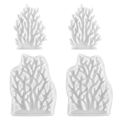 PRETYZOOM 4 Piezas Moldes De Silicona Marina Molde De Silicona De Algas Para Joyería Manualidades Decoración De Mesas De Bricolaje