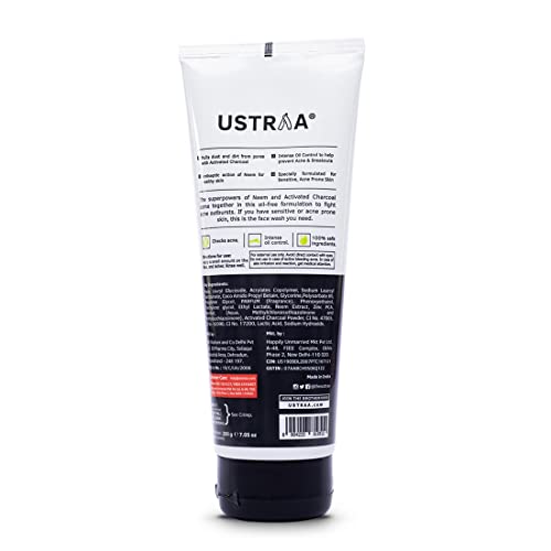 Ustraa Face Wash Neem & Charcoal - 100g and Face Scrub - De Tan - 100g - Image 3