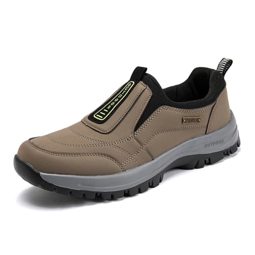 Relieffoot - Zapatos deportivos para caminar para hombre, cómodos, impermeables, zapatos ortopédicos Relieffoot, 1 caqui., 39 1/3 EU
