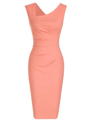 Image of MUXXN Women's Retro 1950s Style Sleeveless Slim Business Pencil Dress