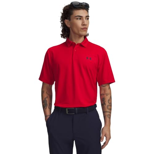 Under Armour Men's Matchplay Golf Polo, (600) Red / / Midnight Navy, X-Large