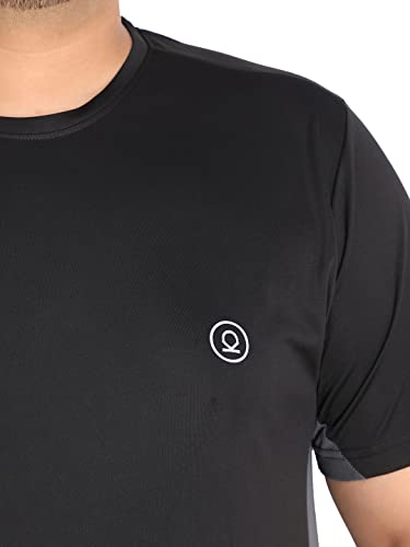 Image of CHKOKKO Men's Polyester Regular Fit Solid Sports T-Shirt