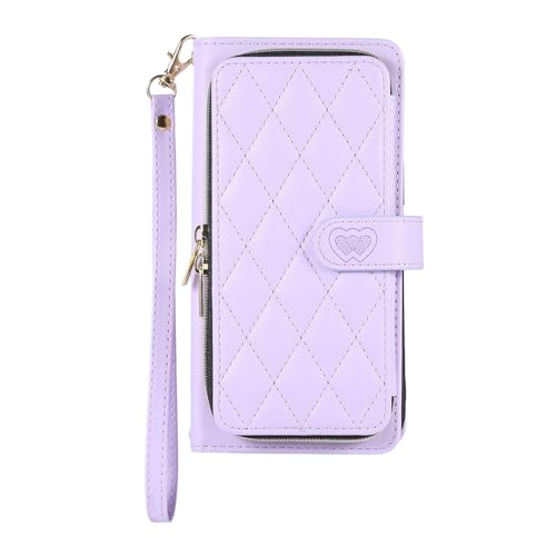 Protégez votre iPhone 17 avec cet étui portefeuille zippé violet contre les vols