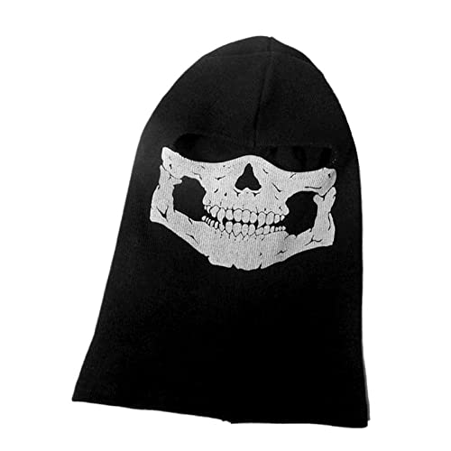 AYNKH Skull Balaclava Ghost Mask Call of Balaclava Duty Mask Black Full Face Bike Skateboard Ski Cosplay Costume One Size