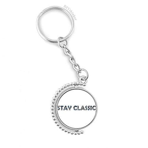 Llavero giratorio DIYthinker clásico con anillo de cadena para hombre y mujer