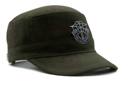 Image of JAZAA Army Cap Short Brim Breathable Military Cap Adjustable Classic Baseball Cap