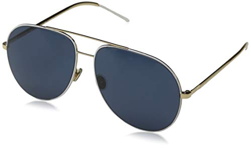 Dior Women's DIORASTRAL KU B4E 59 Sunglasses, White (White Gold/Bl Blue)