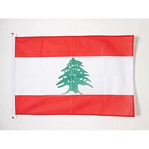 AZ FLAG, Lebanon Flag, 3x5 Ft, External Use, Lebanese Banner Knitted Polyester with Two Plastic Rings, Fade Resistant