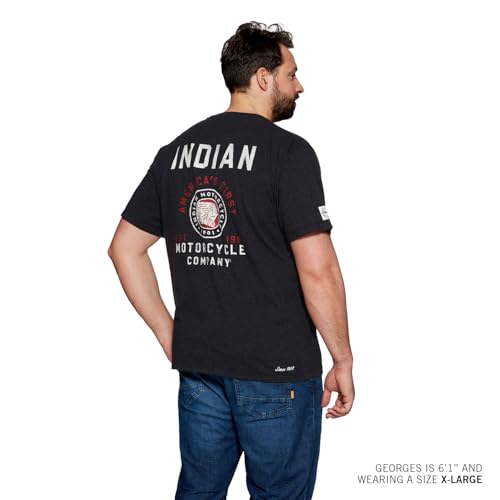 Indian Motorcycle Men's Logo Headdress Pocket T-Shirt, Black3