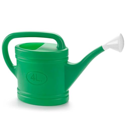 Tradineur - Regadera de plástico - Capacidad 4 litros - Utensilios de jardinería, riego, casa, balcón, terraza - Color Aleatorio
