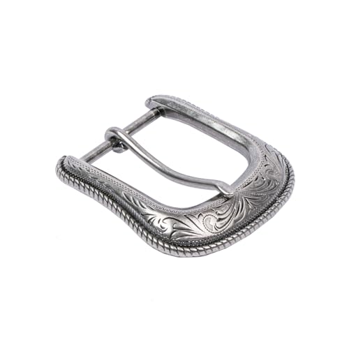 XIYYOUC 1.6\"(38mm-42mm) Belt Buckle Western Men\'s Single Pin Replacement Buckle Business Antique Silver