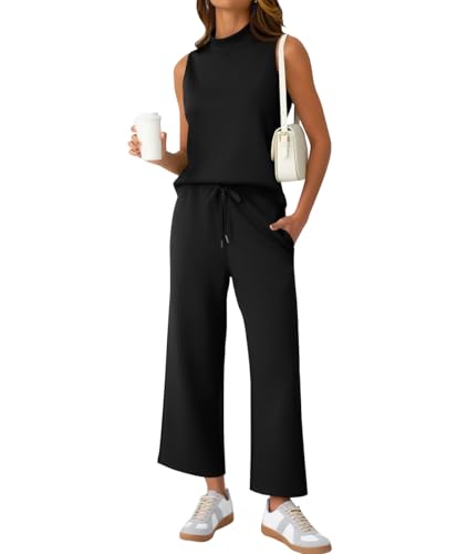 La mejor selección de Mujer Elegante los 5 más buscados. 49 VIOPY Conjuntos Casuales para Mujer Elegante 2 Piezas Set de Conjunto Pants Mujeres Dama Comfy Travel Set con Cuello Alto (Negro, M)