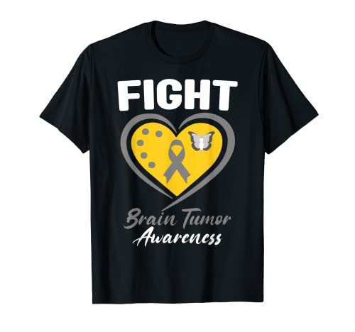 Chemise Fight Brain Tumor – Ruban gris pour sensibilisation aux tumeurs cérébrales T-Shirt