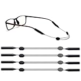 BHFOW Pack de 4 cintas deportivas ajustables, antideslizantes, compatibles con gafas de sol y deportivas, ligeras, duraderas, de neopreno, para hombre y mujer., Hierro, Talla única
