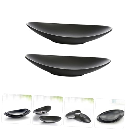 Platos de sushi melamina negra VALICLUD 2 pcs miniatura 6