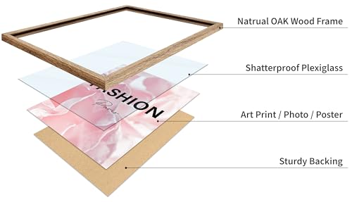 Image of Poster Master Fashion Poster - Paris Print - Pink Art - Trendy Art - Modern Art - Gift for Women & Fashionista - Luxury Haute Couture Decor for Living Room or Girl's Room, 11x14 Beige Framed