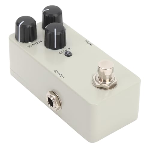 Drfeify Compressor Pedal, Mini Electric Guitar Compressor Pedal with Full Analog Circuit, True Bypass, DC 9V, Aluminum Alloy Body, for Practice Stage Recording Players