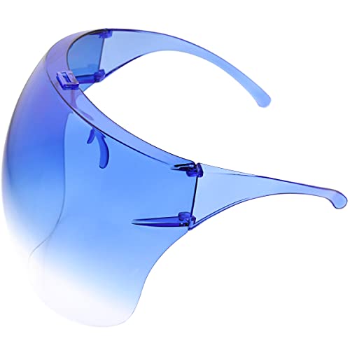 zeroUV Tinted/Ombre Face Shield Full Cover Visor Glasses/Sunglasses (Anti-Fog/Blue Light Filter) Lapis/Fade3