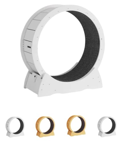 sandqvipaキャットホイール 猫ホイール 猫ランニングホイール 運動不足解消 猫のおもちゃ 爪研ぎ 低騒音 室内 らくらく組立式 (ホワイトLサイズ)