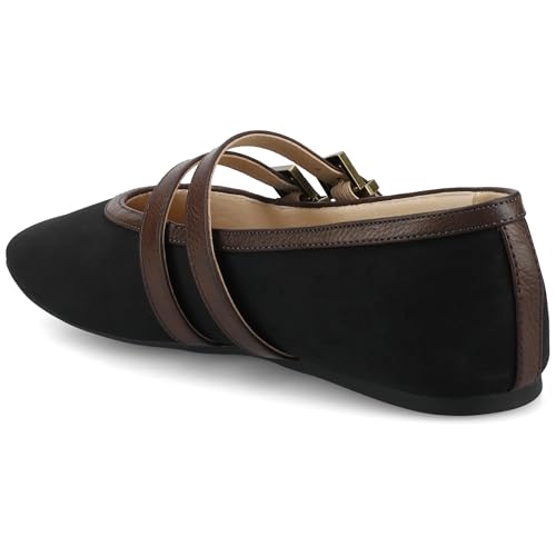 Journee Collection Women's Florene Multi-Buckle Strap Mary Jane Flats3
