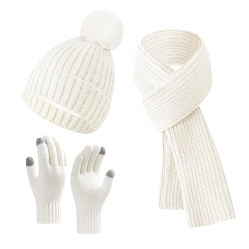 Foulard jaune et bonnet contre le froid glacial doublure polaire douce