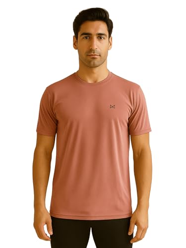 Image of Force NXT Men's Premium Microfiber Fabric Solid T-Shirt | Round Neck Half-Sleeves T-Shirt for Men | Sweat Wicking with Label Free for Daily Uses