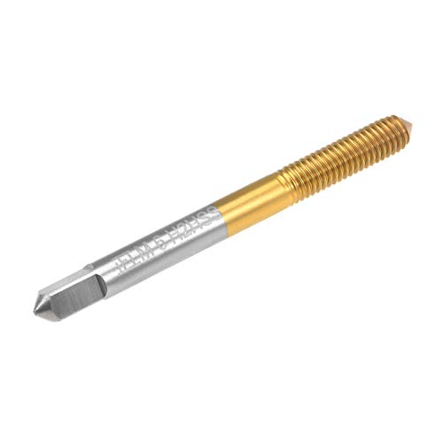 Uxcell A19051000UX0628 Thread Forming Tap M6 Thread 1 Pitch H2 Tolerance Titanium High Speed Steel thumb #2