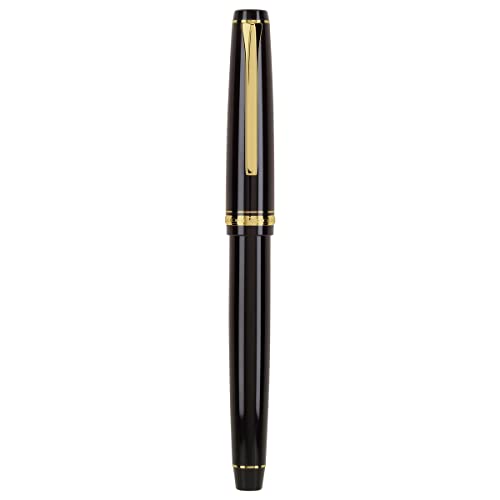 PILOT Namiki Falcon Collection Fountain Pen, Black Barrel with Gold Accents, Soft Fine Nib - Additional View