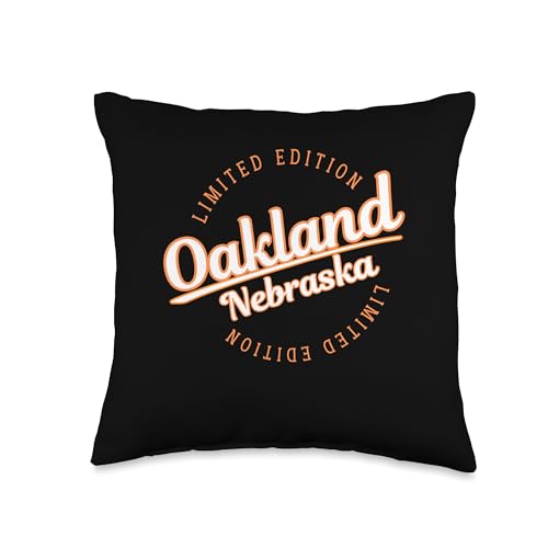 Retro Athletic Oakland NE Apparel Throw Pillow