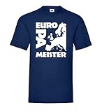  Shirt84.de - Camiseta para hombre, diseño de Eurocopa de Alemania 2012 azul marino L