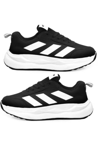 Image of Premium Black Sports Shoes for Men |Lightweight Running Shoes | Casual Shoes for Men | Stylish Walking Shoes Sneakers for Men | Trendy Gym Shoes for Men (VX 1122)