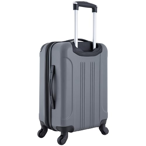 Image of Travelers Club Chicago Hardside Expandable Spinner Luggage, Charcoal, 20 inch(22in with wheels) Carry-On