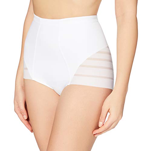 DIM Guaina a Vita Alta Diam's Control Medium Effetto Pancia Piatta Donna x1, Bianco, XL