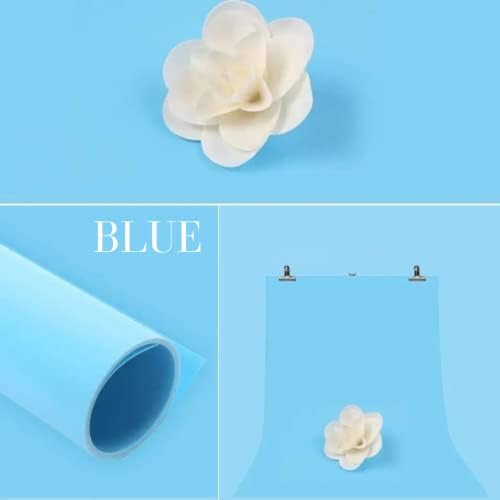 Image of SMILEDRIVE Professional Photography Backdrop PVC Sheets, 60x120 cm, Blue | Photoshoot Backdrop, Waterproof