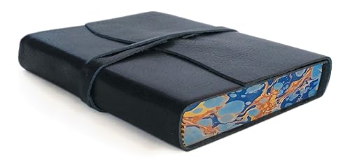 Journal de notes en cuir bleu Cavallini Roma Lussa fait main pour organiser vos écrits