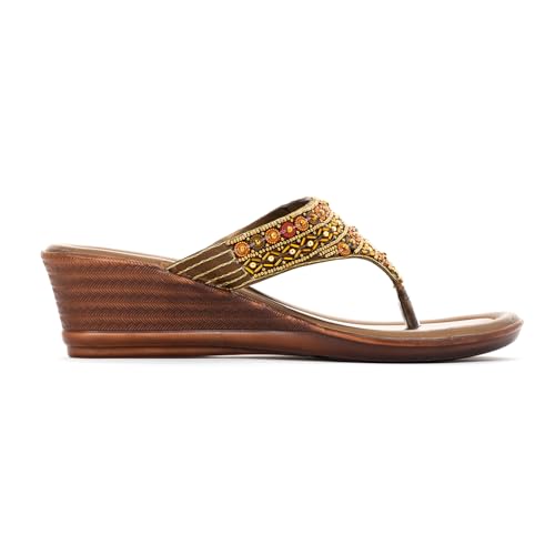 Image of Khadim's Wedge Heel Slip-On Sandal for Women