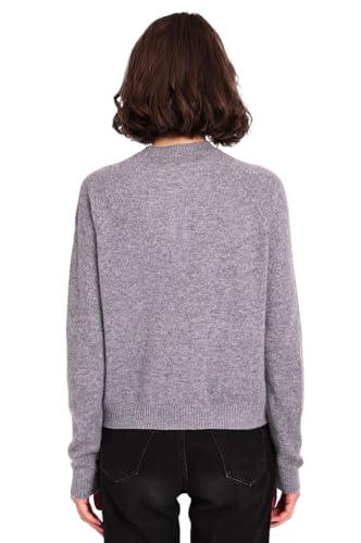 Image of Minnie Rose Womens Long Sleeve Shrunken Crew Cashmere Sweater