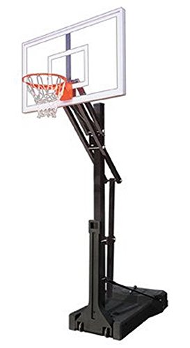 First Team OmniSlam Nitro Steel-Glass-HDPE Portable Basketball System44; Black