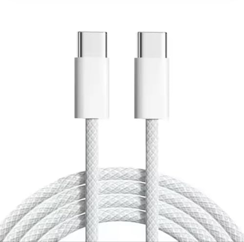 WILLKÉ Câble USB-C vers USB-C 60W – Charge rapide Power Delivery – Câble renforcé ultra résistant – Compatible appareils USB-C (1M)