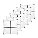 MR.R Lot de 6 housses de coussin en polyester à 4 grilles pour impression sur canapé, sans coussin 40,6 x 40,6 cm