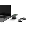 TYLT Medallion- Portable QI Wireless Charging Pad, Fast Wireless Charger QI Certified 10W Max Compatible to Apple, Samsung, Wireless Buds, and Other Capable Devices | Connects to Laptop & Powerbank