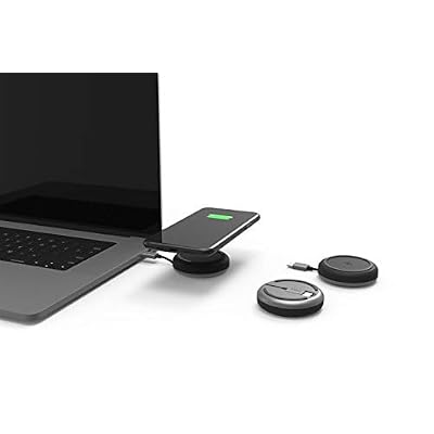 TYLT Medallion- Portable QI Wireless Charging Pad, Fast Wireless Charger QI Certified 10W Max Compatible to Apple, Samsung, Wireless Buds, and Other Capable Devices | Connects to Laptop & Powerbank
