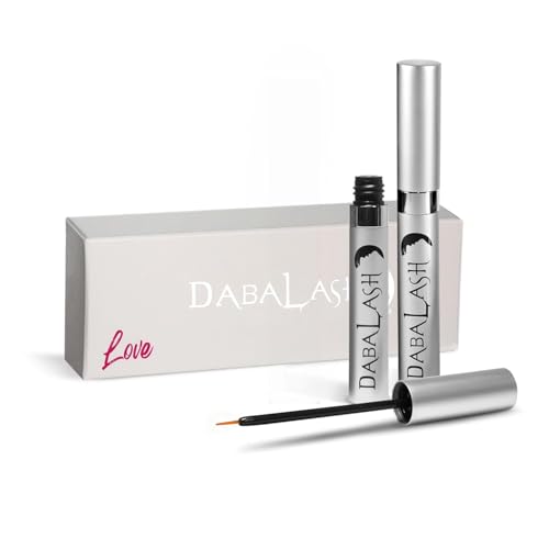 DABALASH Professional Eyelash & Eyebrow Growth Serum with Castor Oil Promotes the Appearance of Naturally Longer Fuller Thicker & Stronger Lash + Brow Hair Combo Love 2 Pack 2 * 0.18 oz
